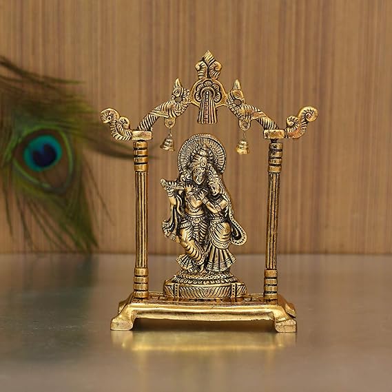 Collectible India Metal Gold Plated Radha