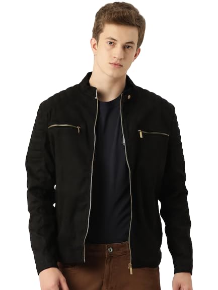 Leather Retail Men's Suede Faux Leather Jacket