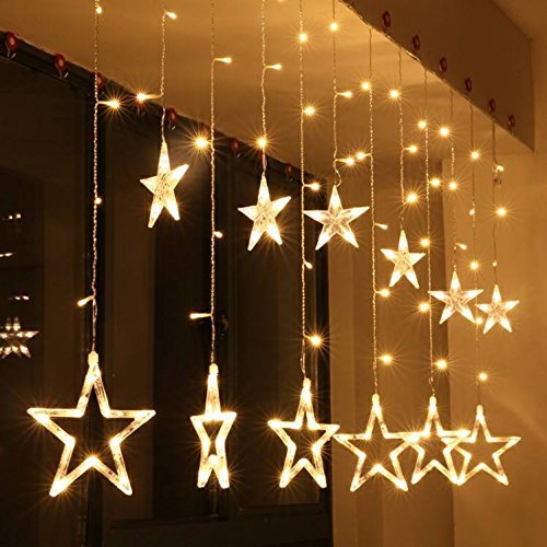 fizzytech 12 Stars Curtain String Lights