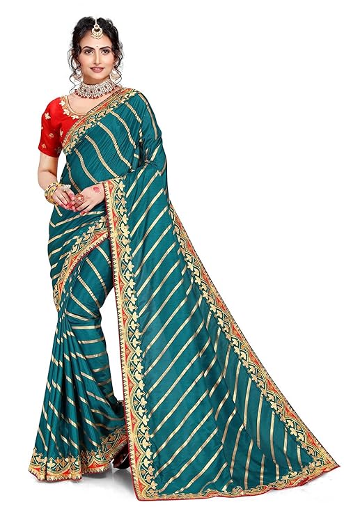 SHRISHARVADA Ladies' Kota Silk Saree With Shirt