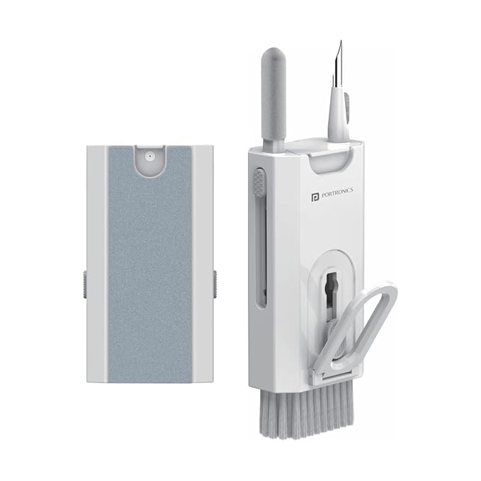 Portronics Clean M Multifunctional 8-in-1 Device Cleaning Unit with Versatile Holder for Cell phone