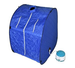 HOMECUTE portable folding steam Sauna bath and full body spa for Health and Beauty and detox-therapy machine at home for relaxation and homecare treatment. (Blue)