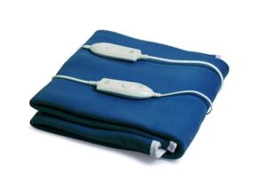 Expressions Polar Electric Bed Warmer - Electric Under Blanket - Double Bed Size (150cms x 160cms) with 3 Heat Settings & Dual Safety Feature with Over Heat Protection - Color: Dark Blue